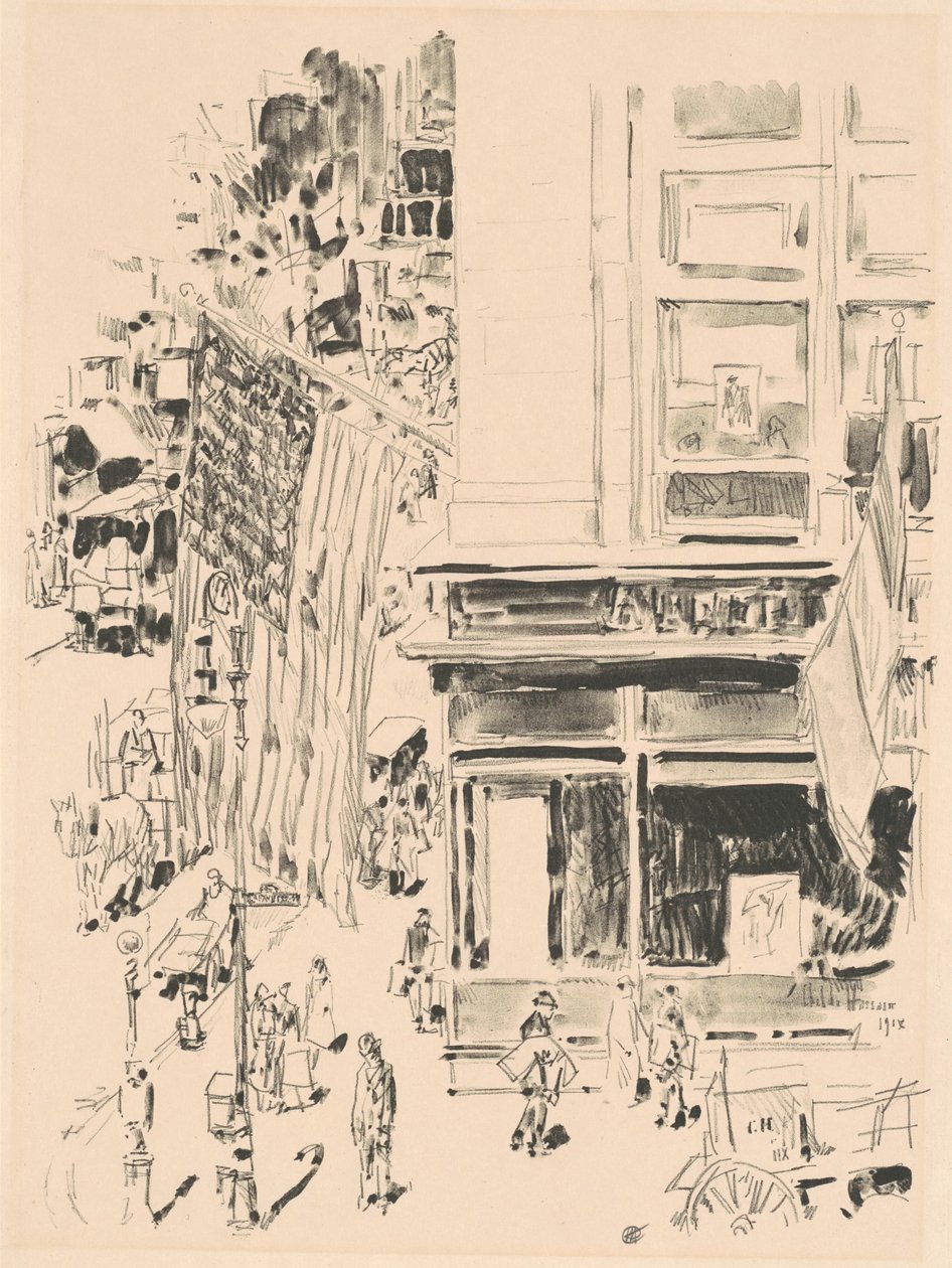 Lafayette Street, 1918. av Frederick Childe Hassam