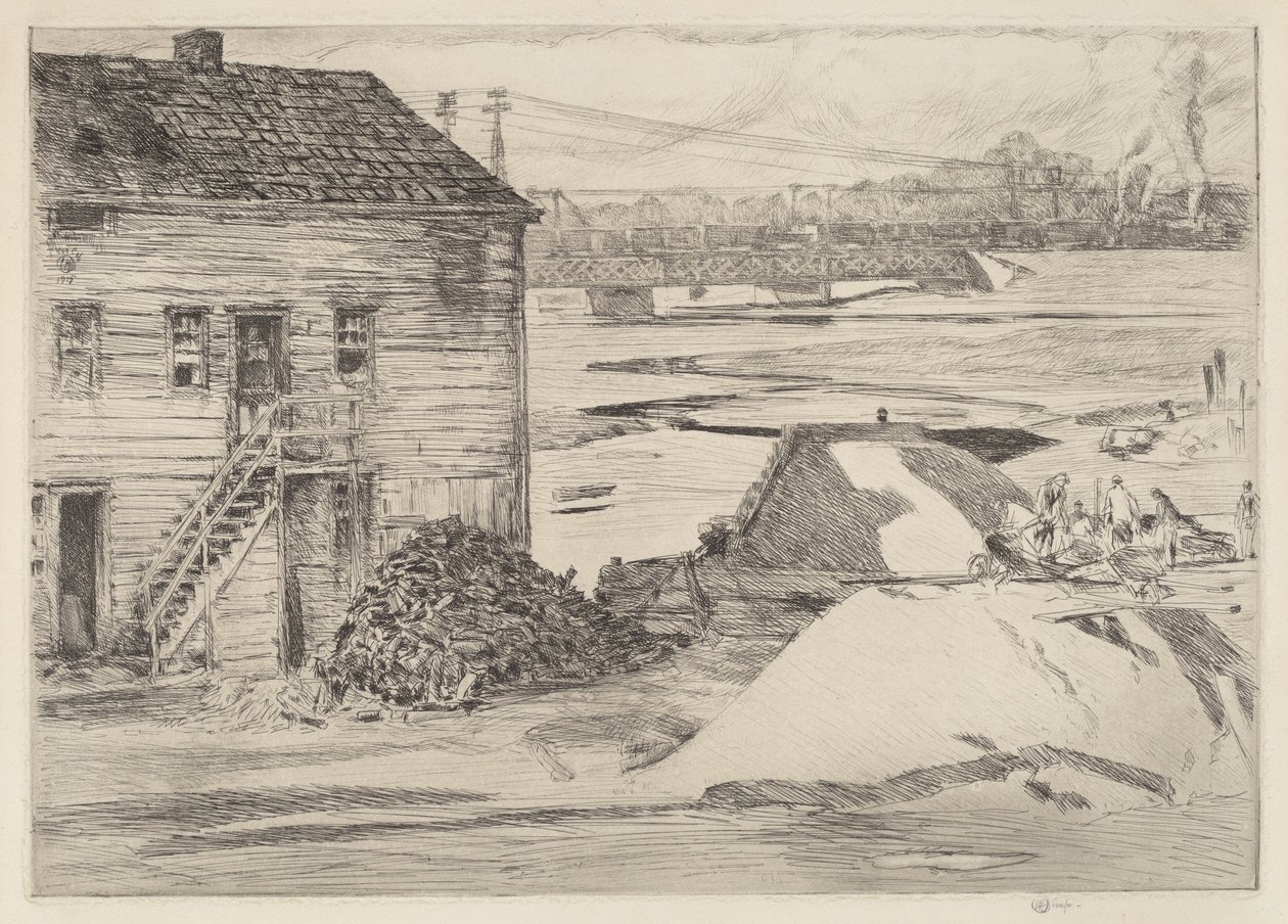 Lavvann, Cos Cob Bridge, 1915. av Frederick Childe Hassam