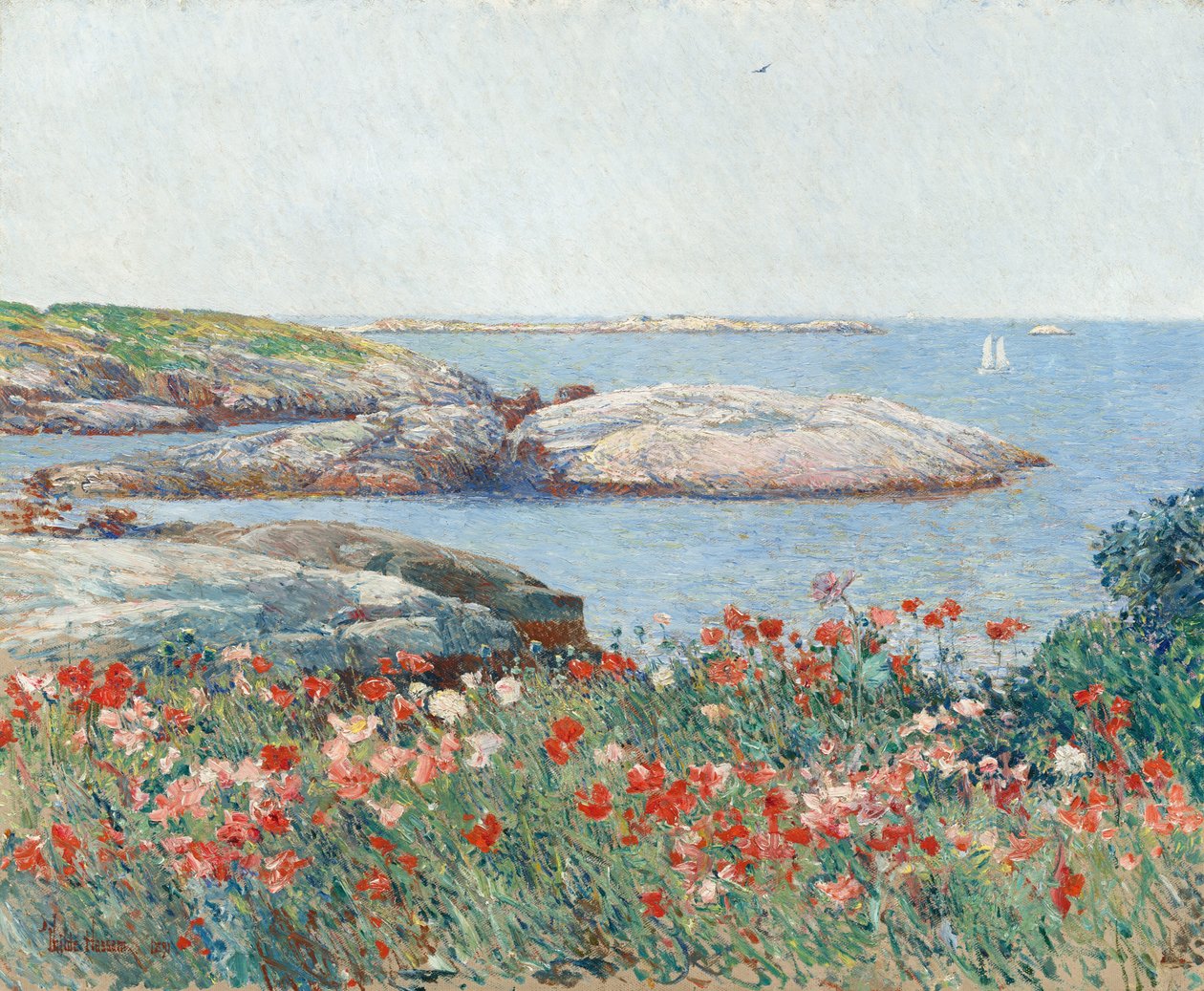 Valmuer, Isles of Shoals, 1891. av Frederick Childe Hassam