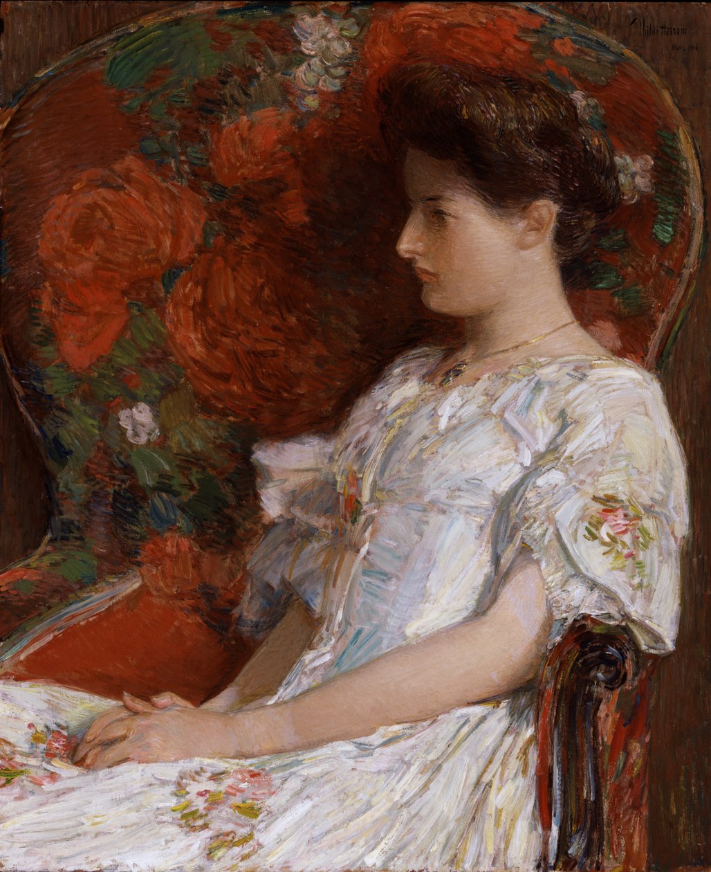 Den viktorianske stolen, 1906. av Frederick Childe Hassam