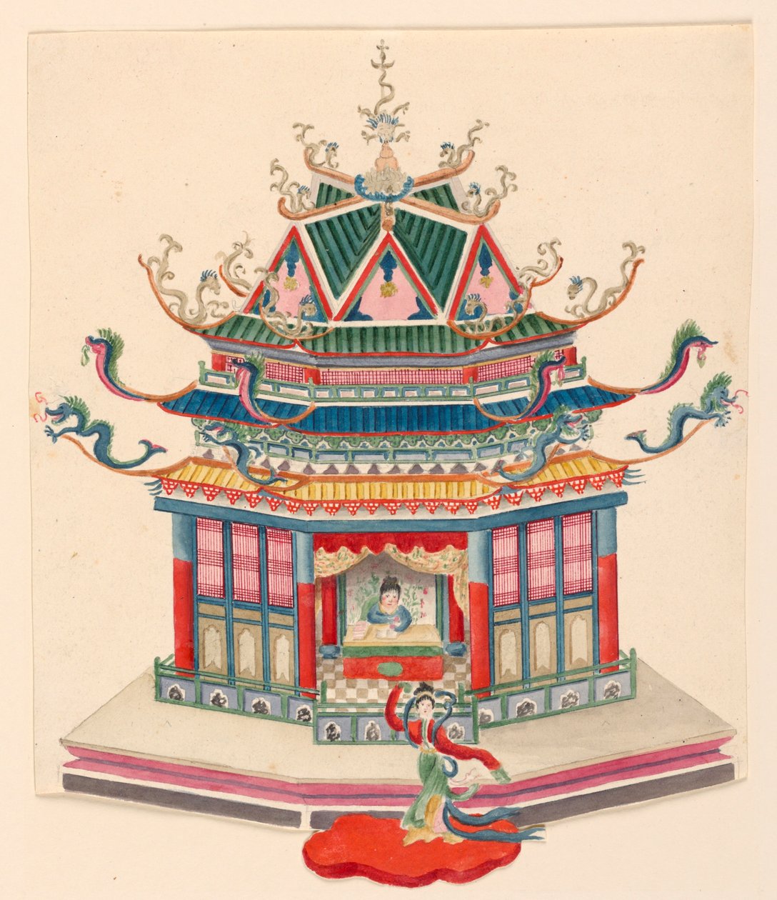 Design for en kinesisk paviljong av Frederick Crace