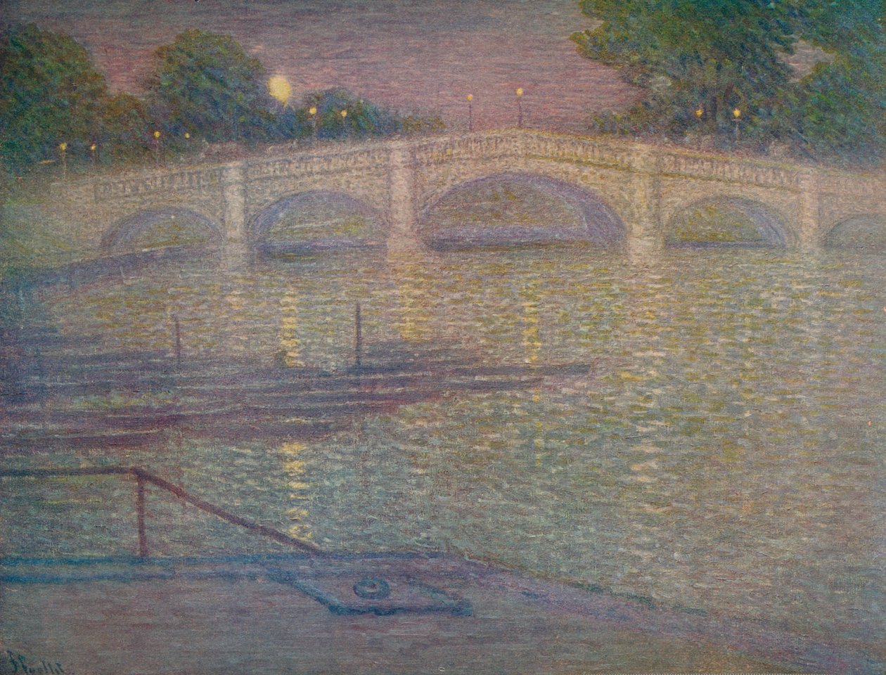 'Richmond Bridge, Surrey', 1932, c1932 av Frederick Francis Foottet
