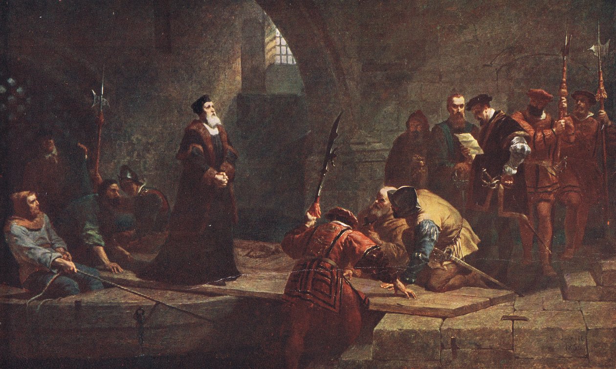 Cranmer ved Traitors Gate av Frederick Goodall