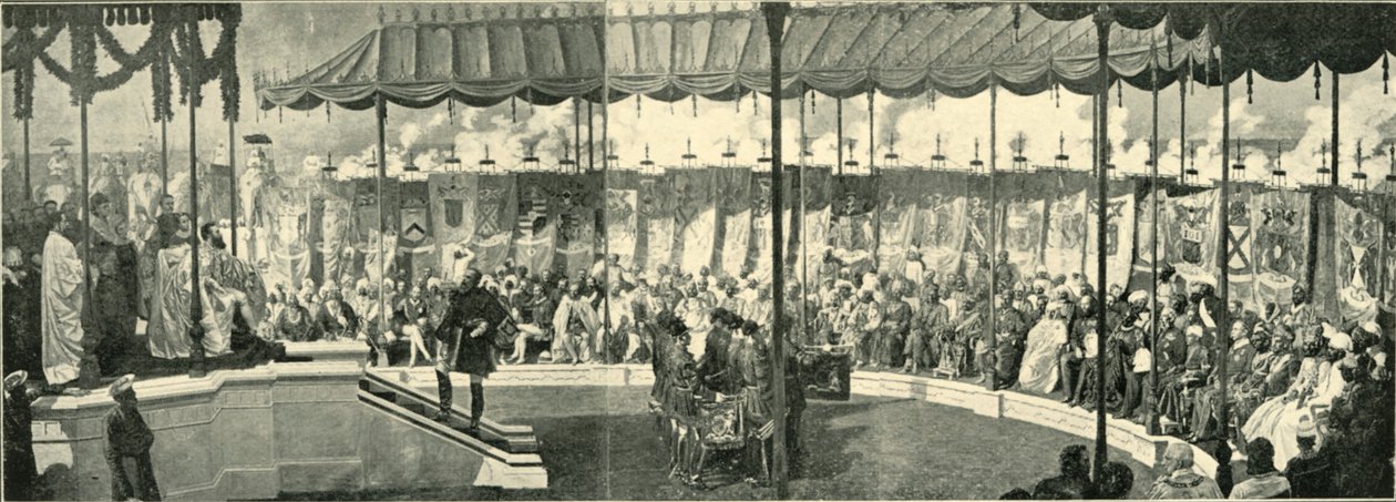 Den keiserlige forsamlingen i Delhi, 1877, 1901. av Frederick Hollyer