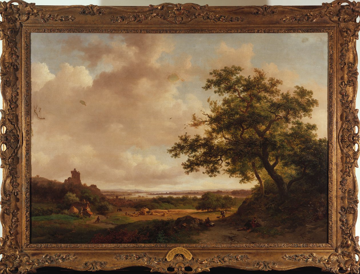 Utsikt over Maas, Holland, 1859 av Frederick Marianus Kruseman