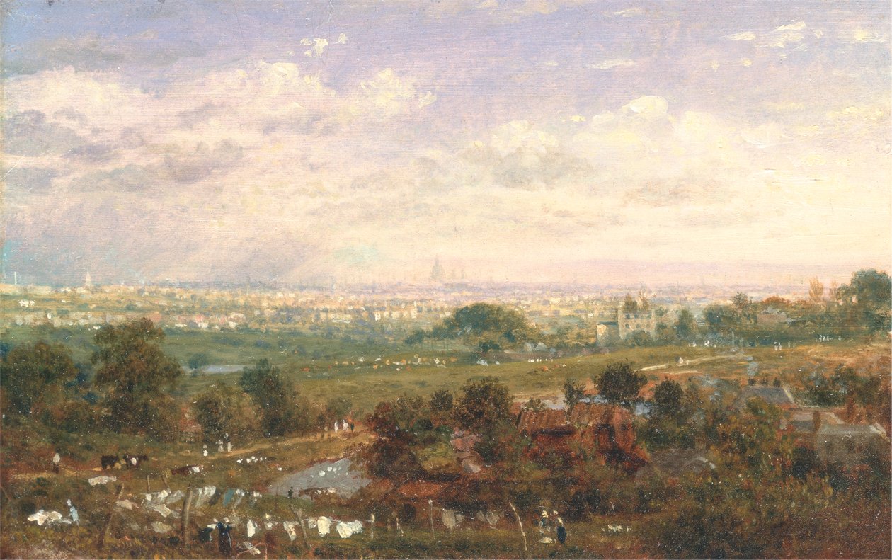 London fra Islington Hill av Frederick Nash
