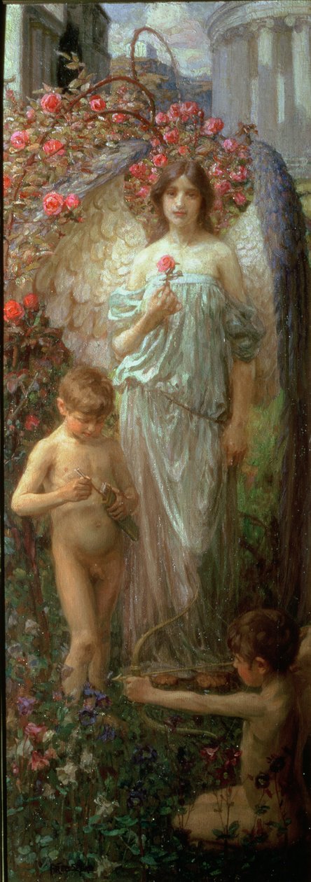 The Spirit Is (olje på panel) av Frederick Stead