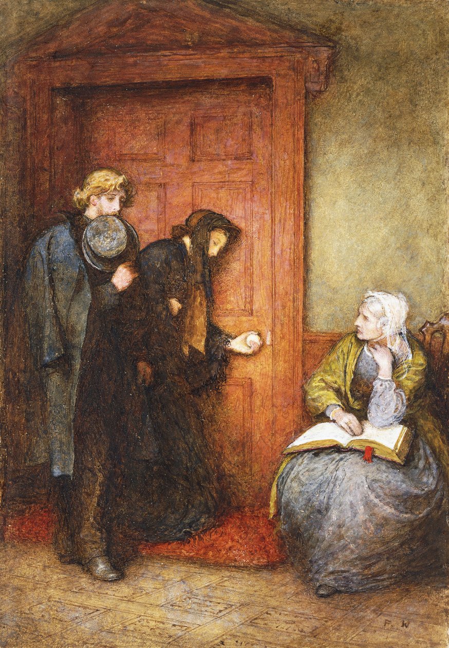 Ved den syke mannens dør, av Frederick Walker