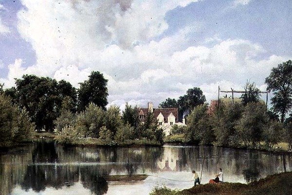 Elvelandskap, Suffolk av Frederick Waters Watts