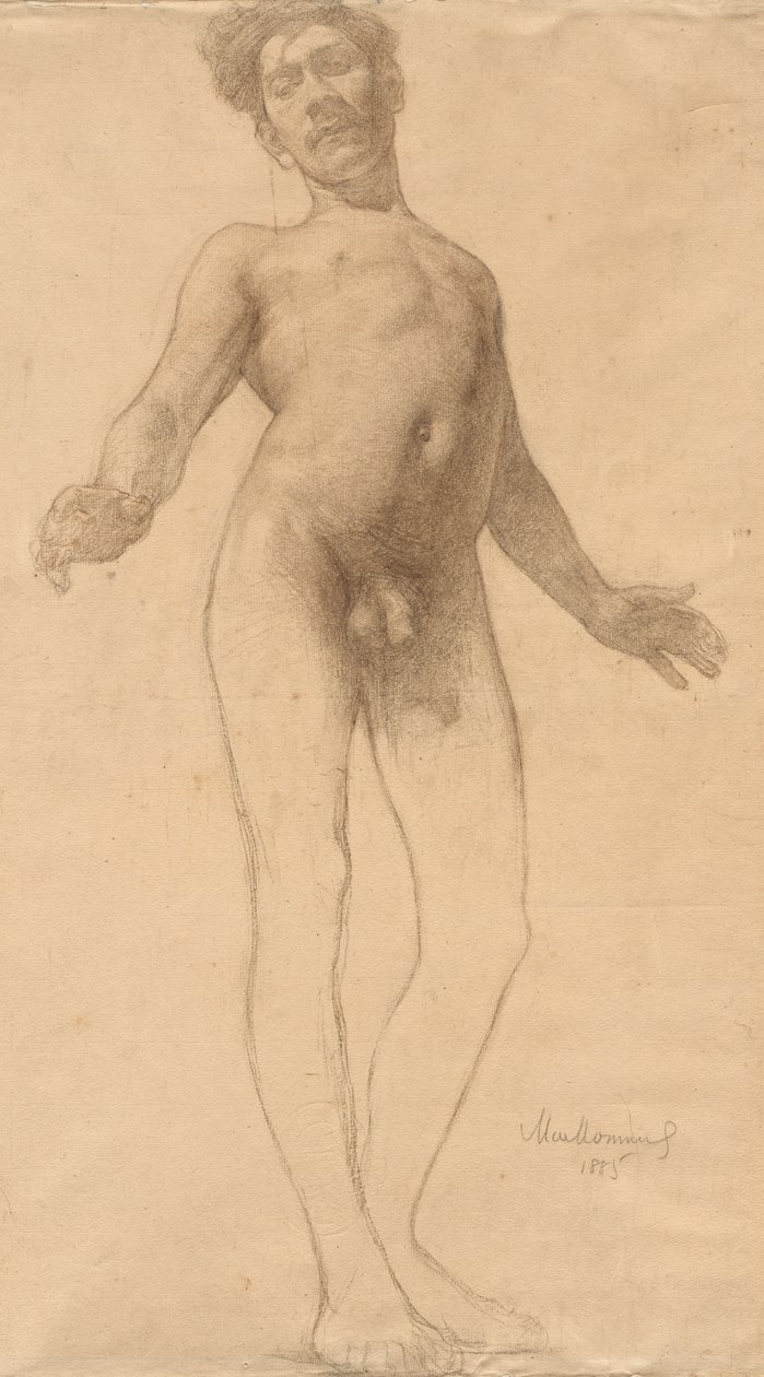 Stående naken mann, 1885. av Frederick William MacMonnies
