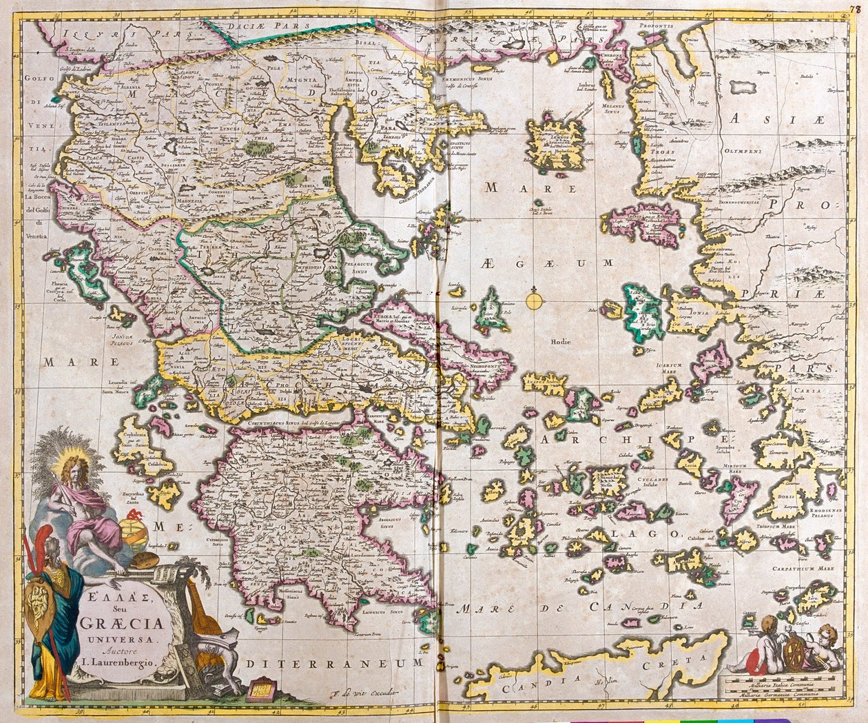 Kart over Hellas (etsing av Frederick de Wit