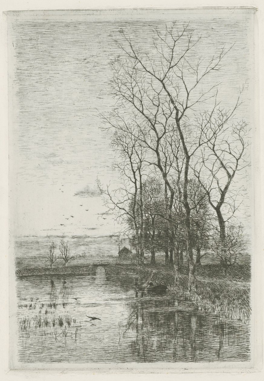 Den lille broen av Fredericus Jacobus van Rossum du Chattel (signed by artist)