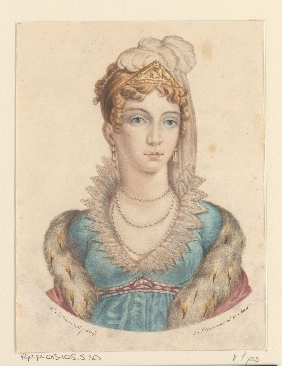 Portrett av Anna Paulowna Romanowa av Frederik Christiaan Bierweiler