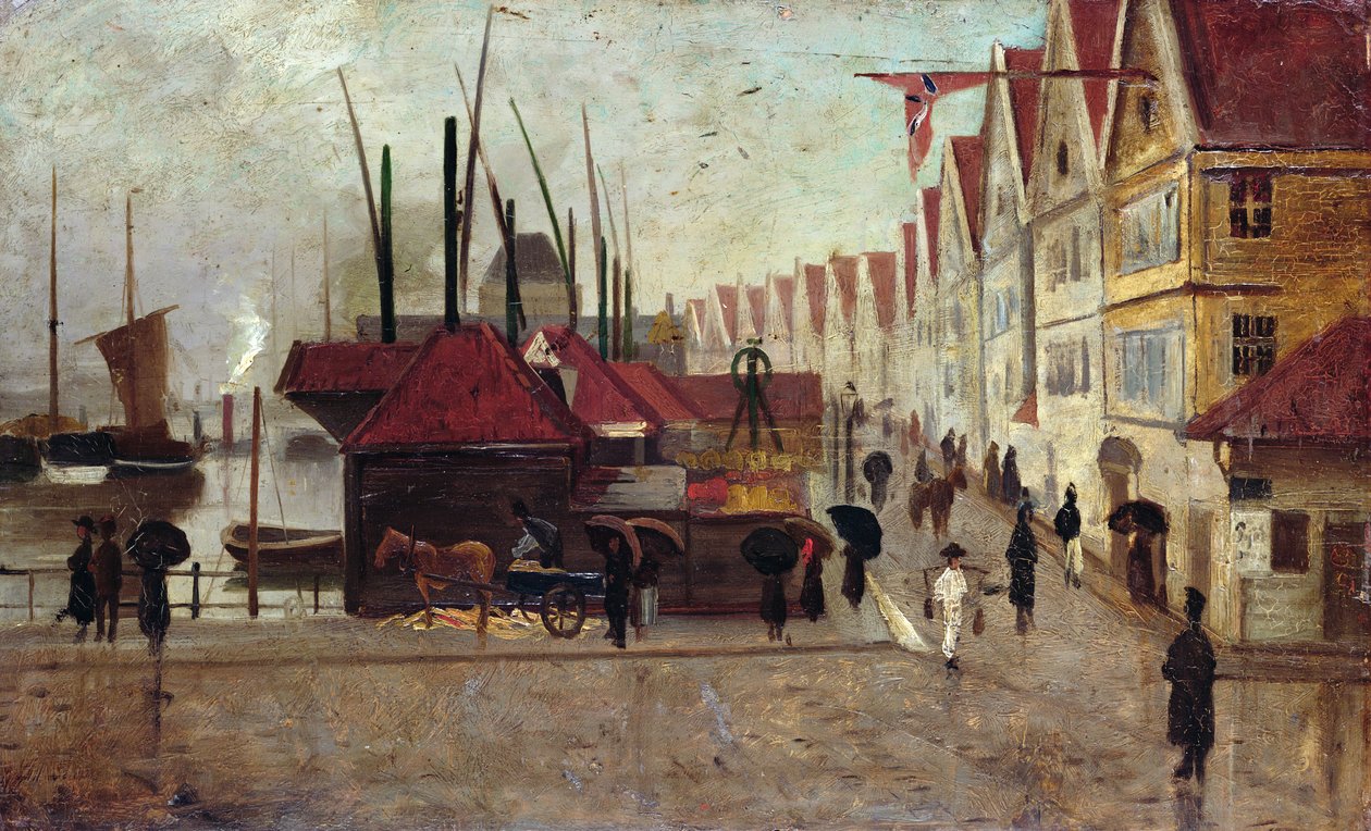 Kaien i Bergen av Frederik Collett