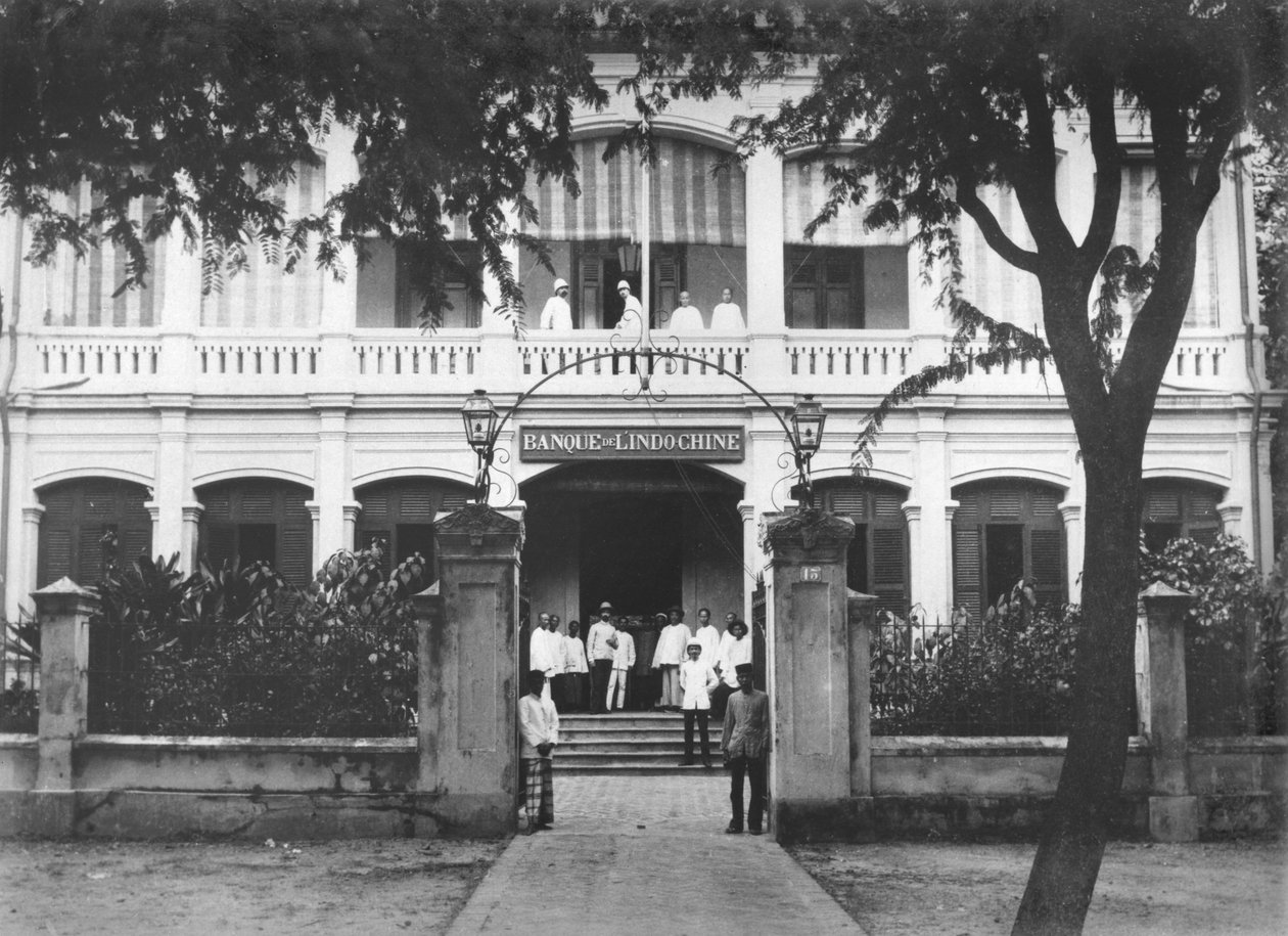 Bank of Indokina i Saigon, ca. 1900 av French Photographer