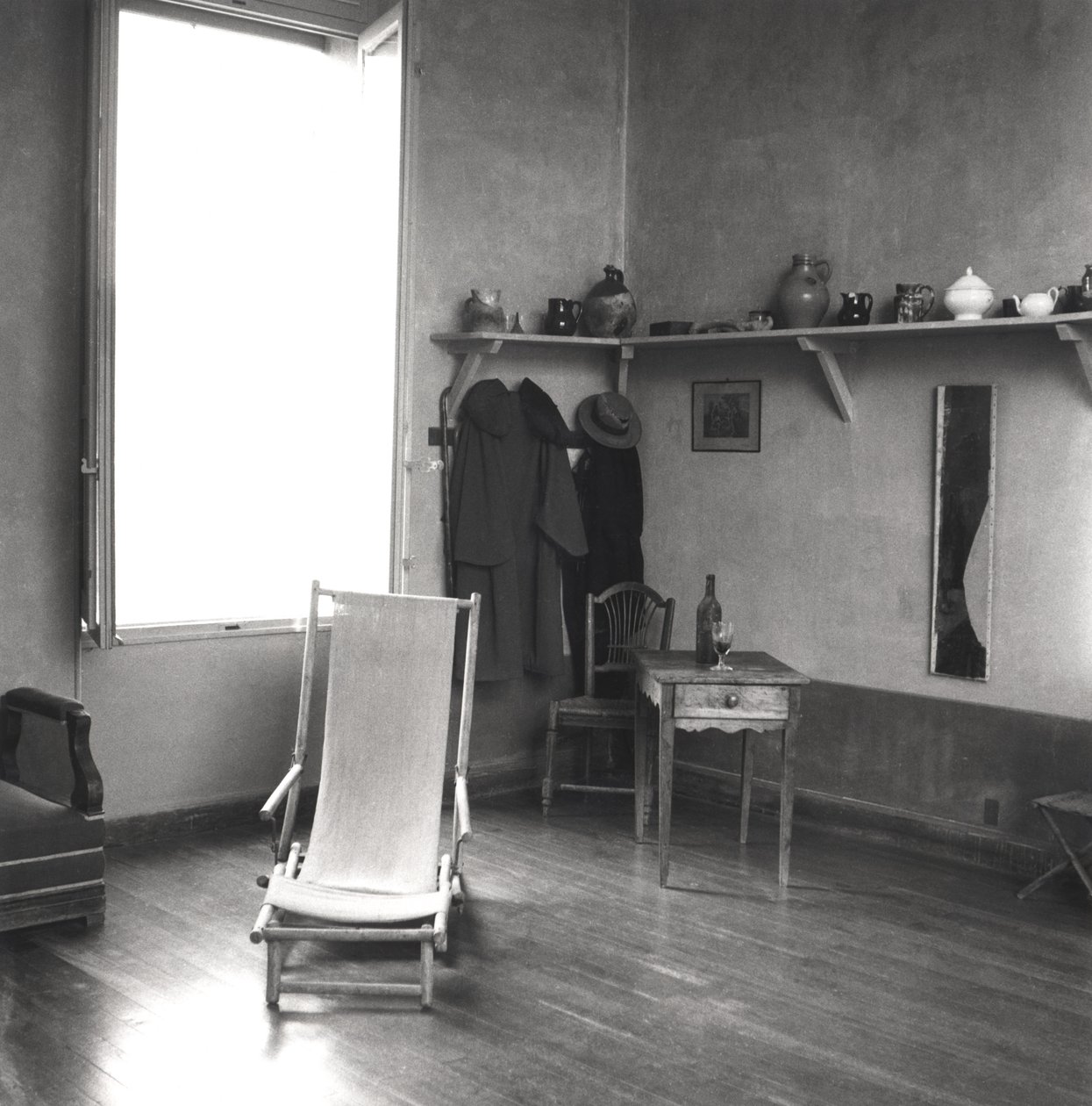 Interiør i Cezannes studio i Aix-en-Provence, ca. 1900-02 av French Photographer