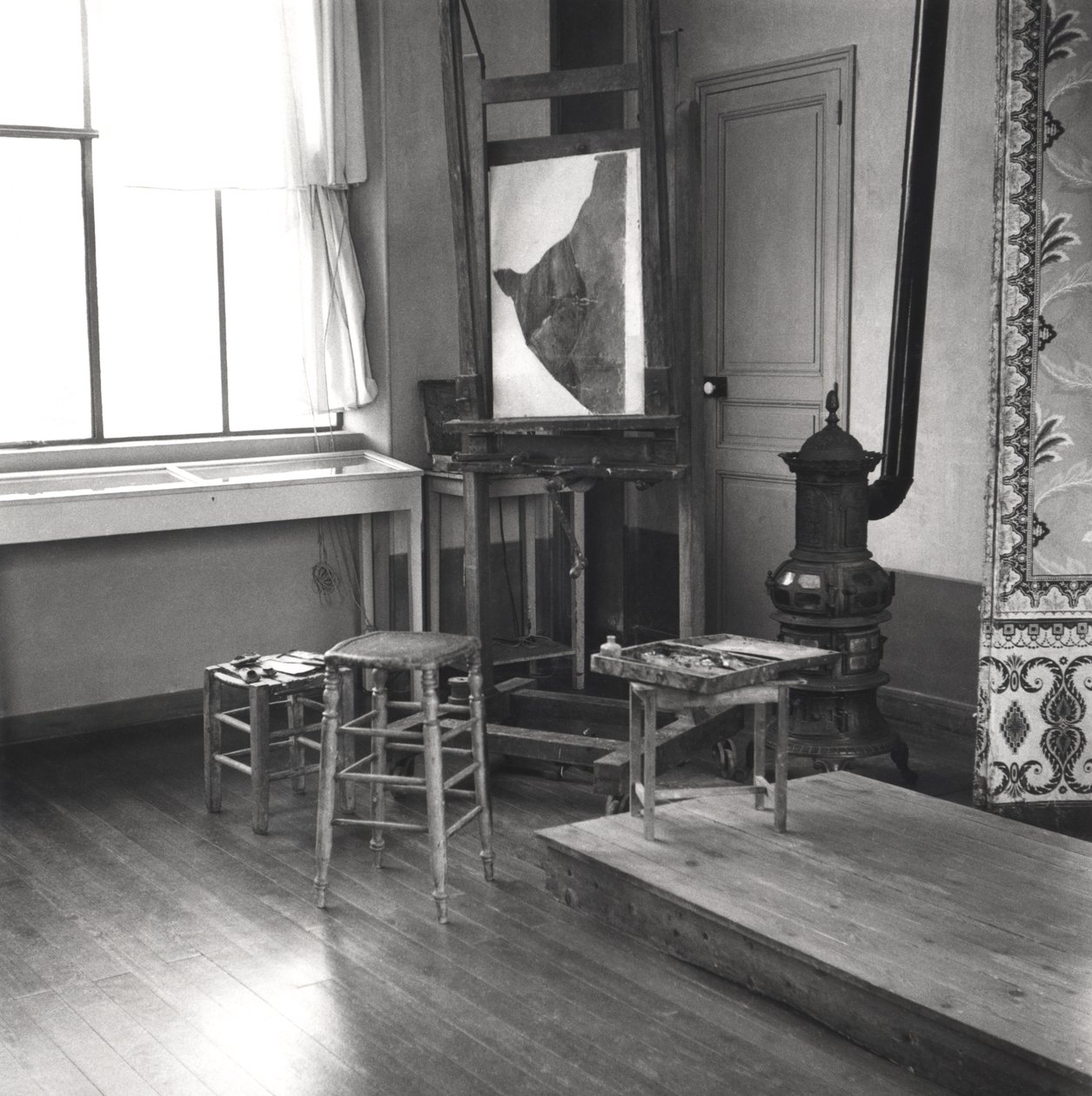 Interiør i Cezannes studio i Aix-en-Provence, ca. 1900-02 av French Photographer
