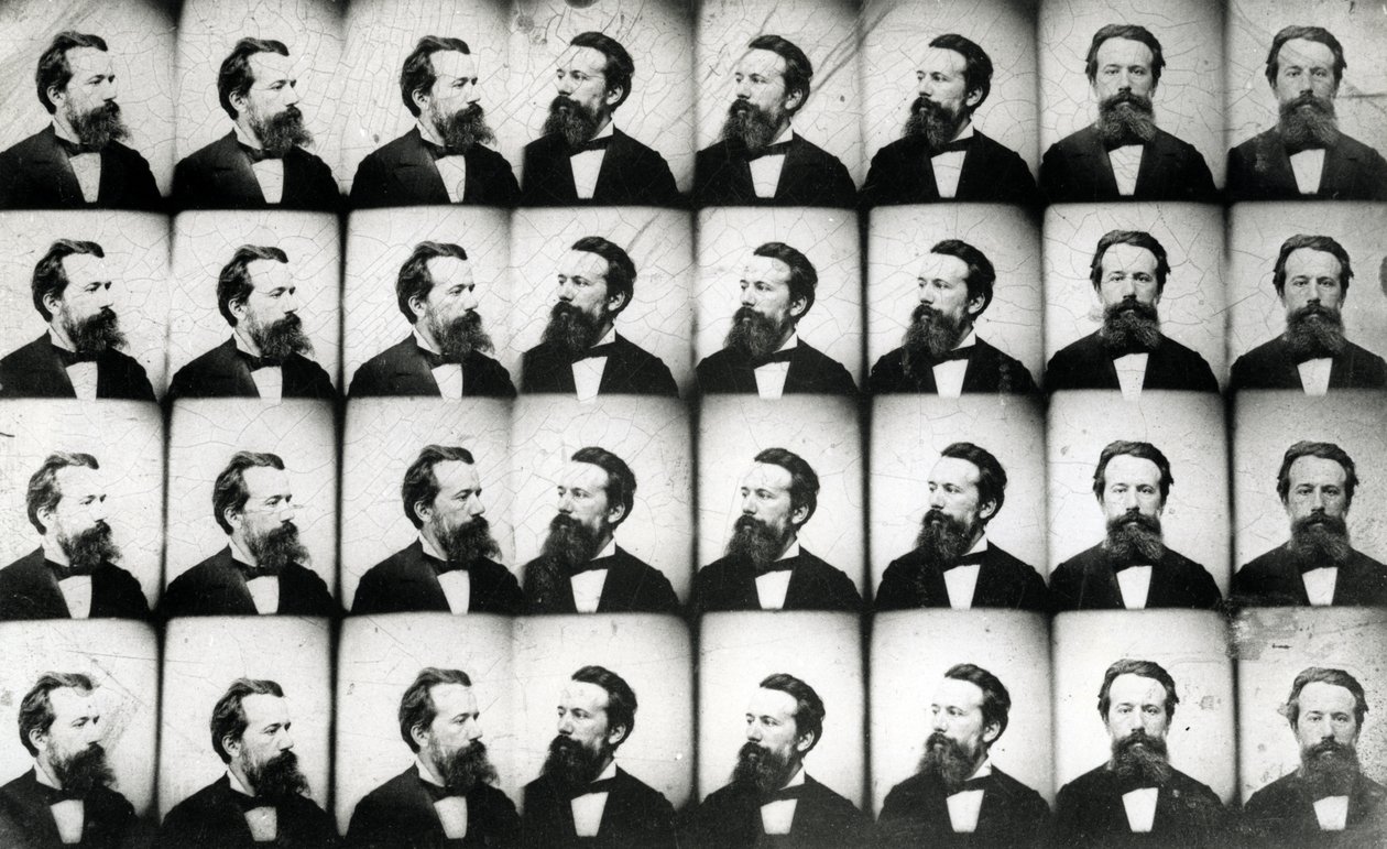 Flere portretter av en mann (ferrotype) av French Photographer