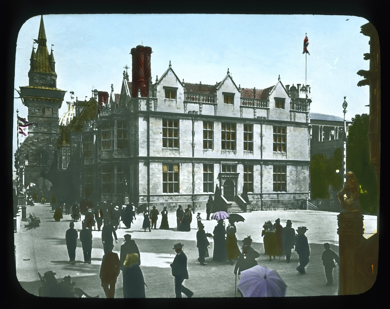 Paris-utstilling: Ungarsk paviljong, Paris, Frankrike, 1900 (lanternelys) av French Photographer