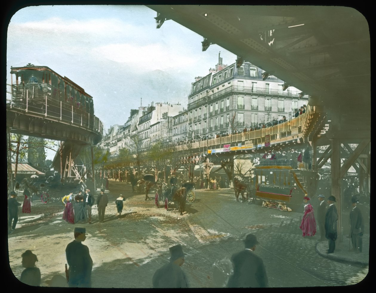 Paris-utstilling: Rolling Platform, 1900 (lanternesklie) av French Photographer