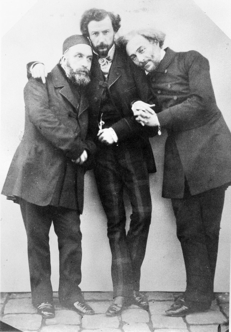 Portrett av Charles Lambert-Bey (1804-64), Maxime Du Camp (1822-94) og Louis Jourdan (L. til R.) av French Photographer