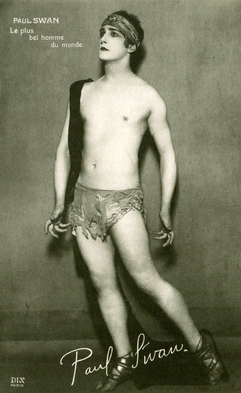 Postkort av Paul Swan (1883–1972), verdens vakreste mann, ca. 1918 av French Photographer