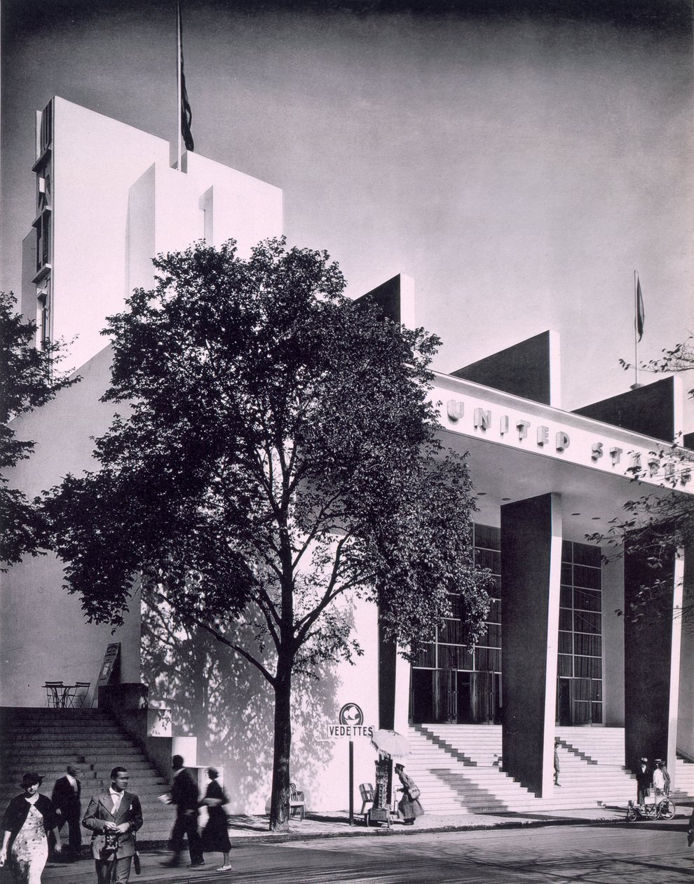 Den amerikanske bygningen på Paris International Exposition, 1937 av French Photographer