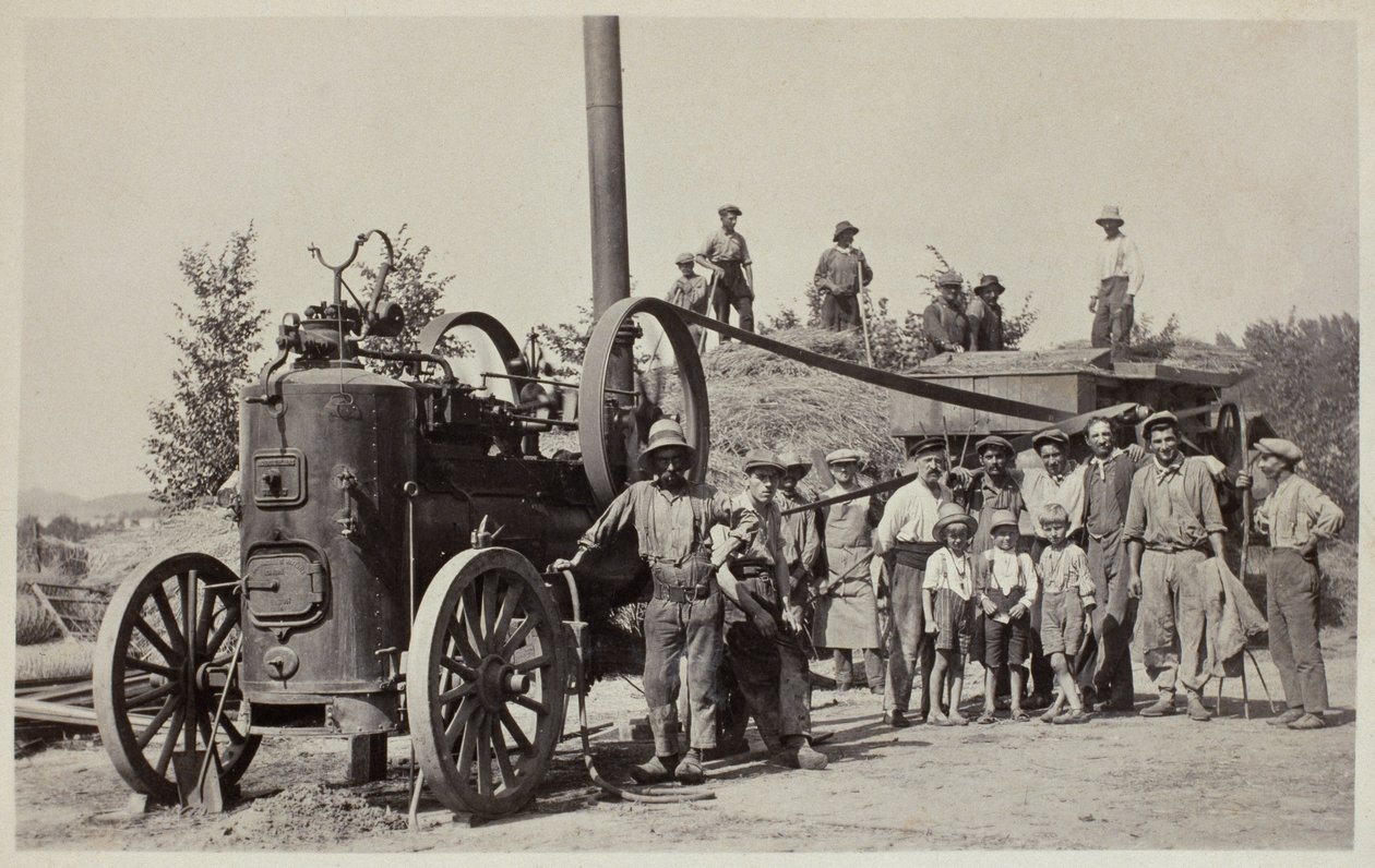 Treskemaskin, ca.1900 av French Photographer