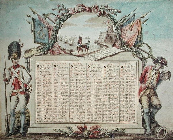 Kalender for 1780 av French School