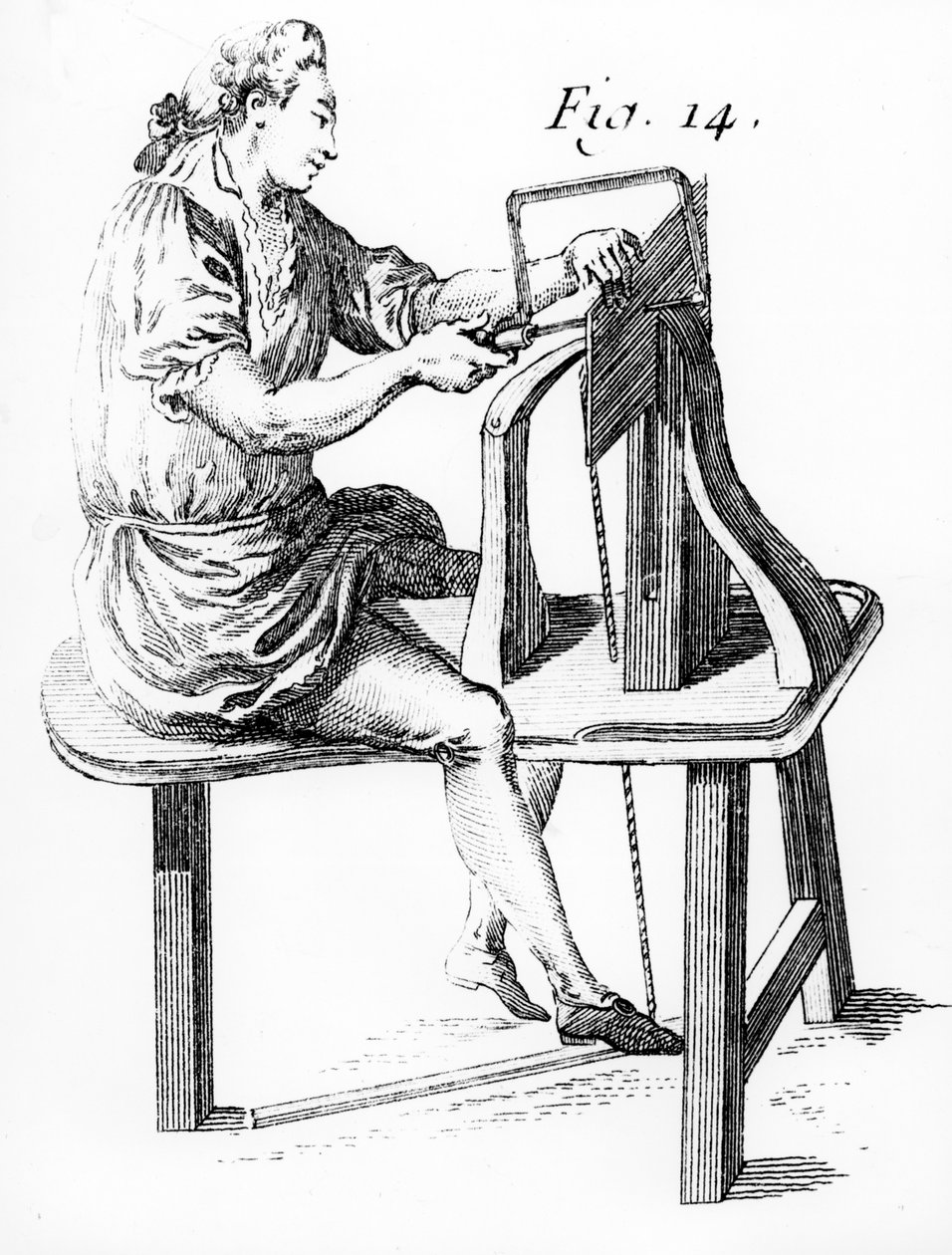 Snekker som lager fretwork av French School