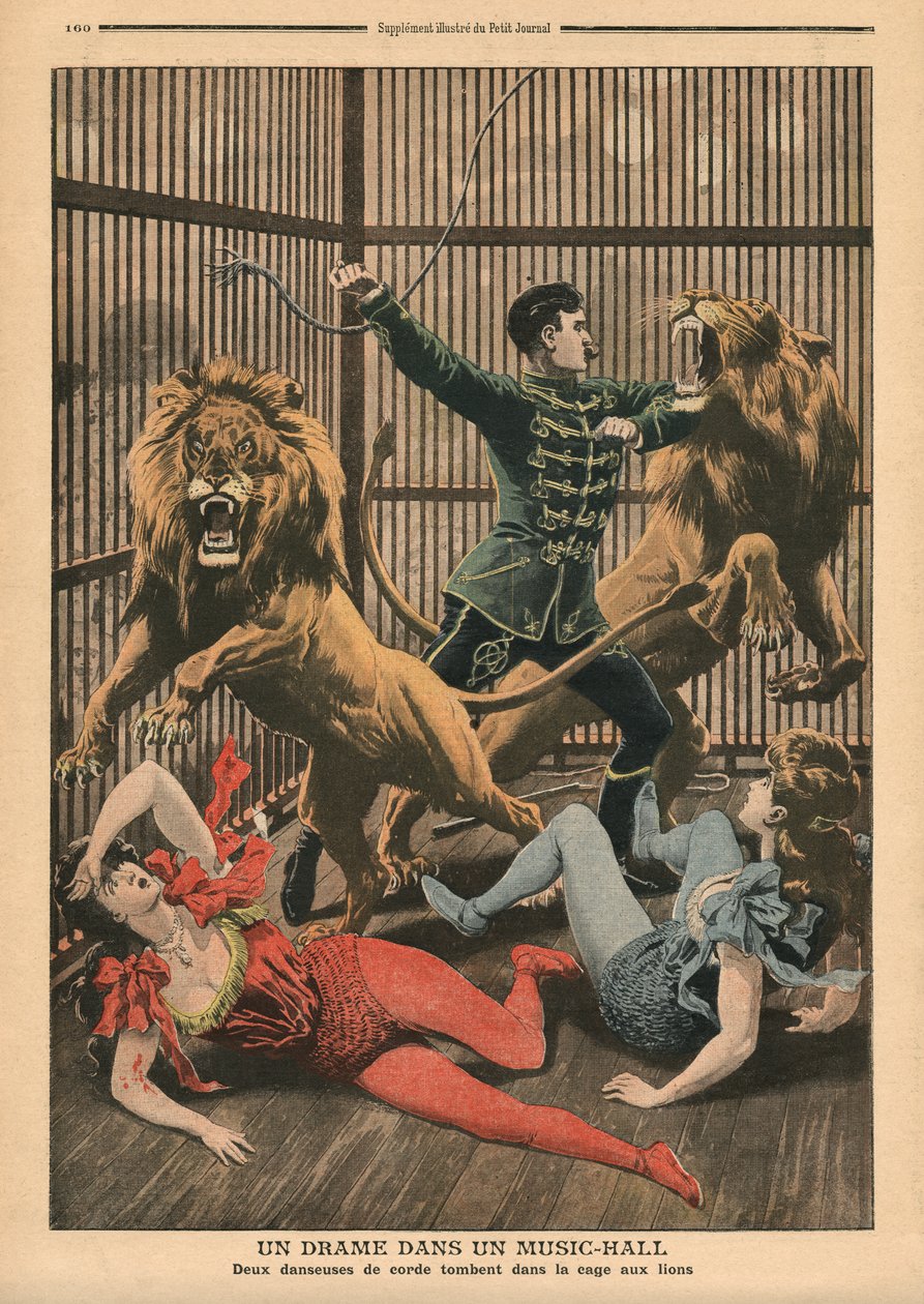 Drama i en musikkhall, illustrasjon fra 'Le Petit Journal', bilagsillustre, 19. mai 1907 av French School