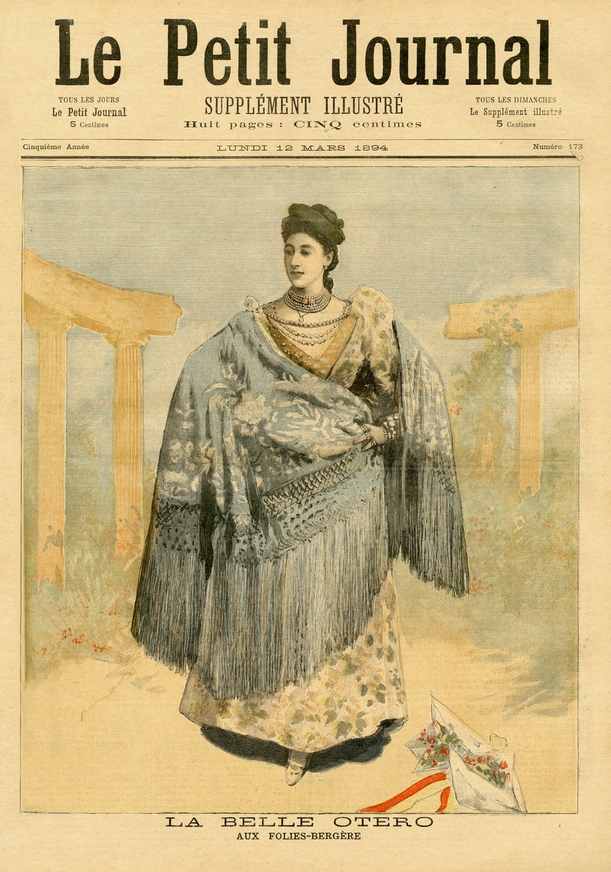 La Belle Otero (1868-1965) ved Folies-Bergere, fra 