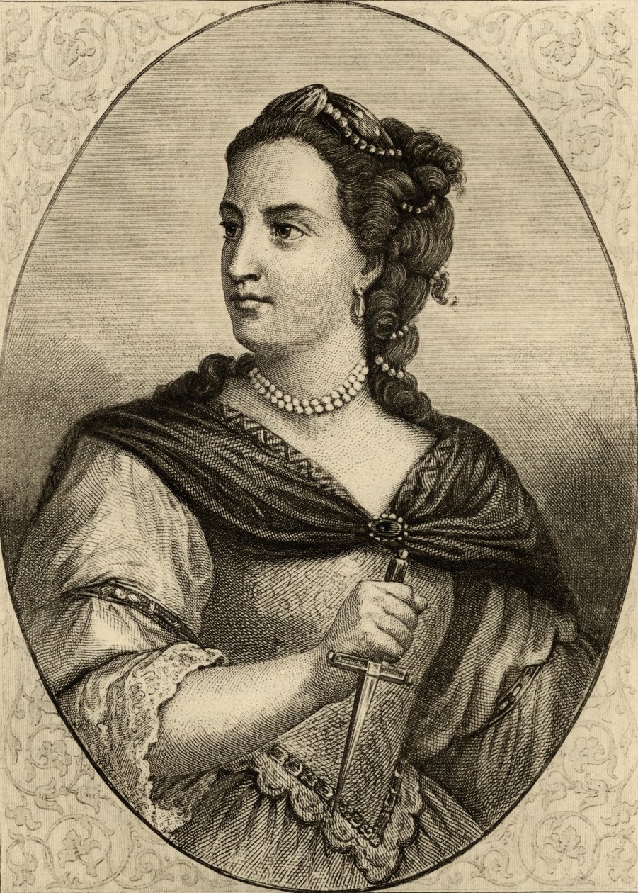 Miss Clairon (1723-1803) av French School