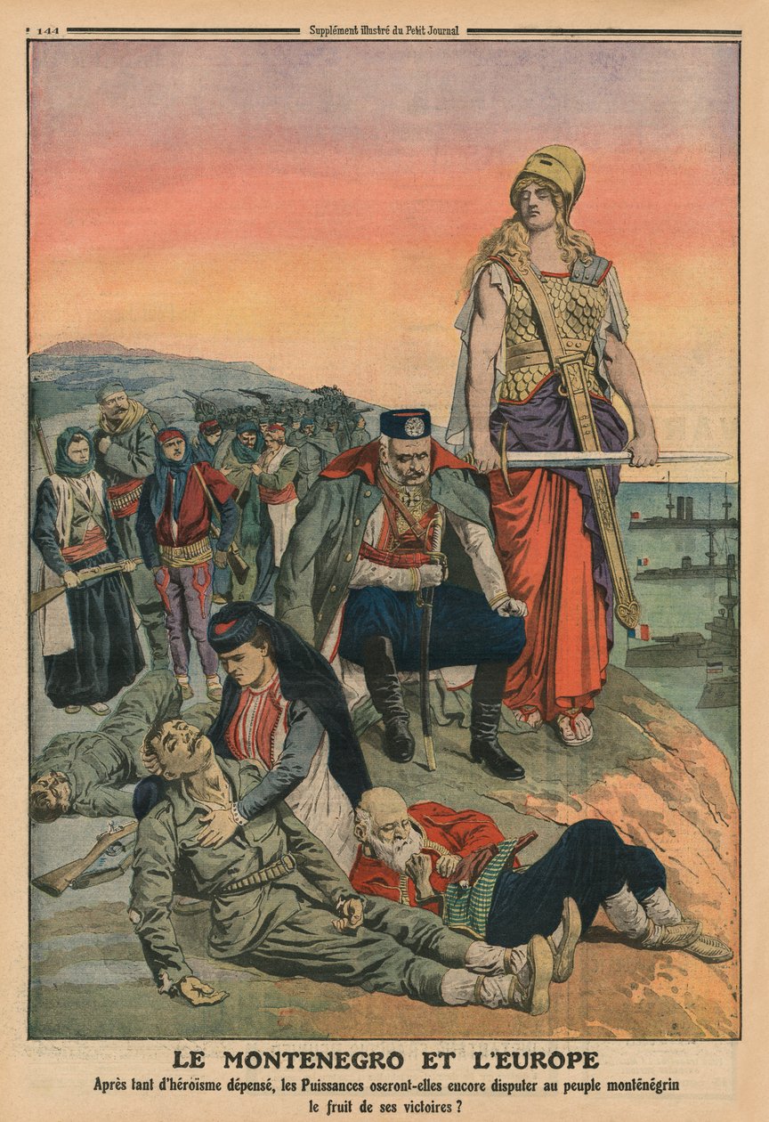 Montenegro og Europa, baksideillustrasjon fra 