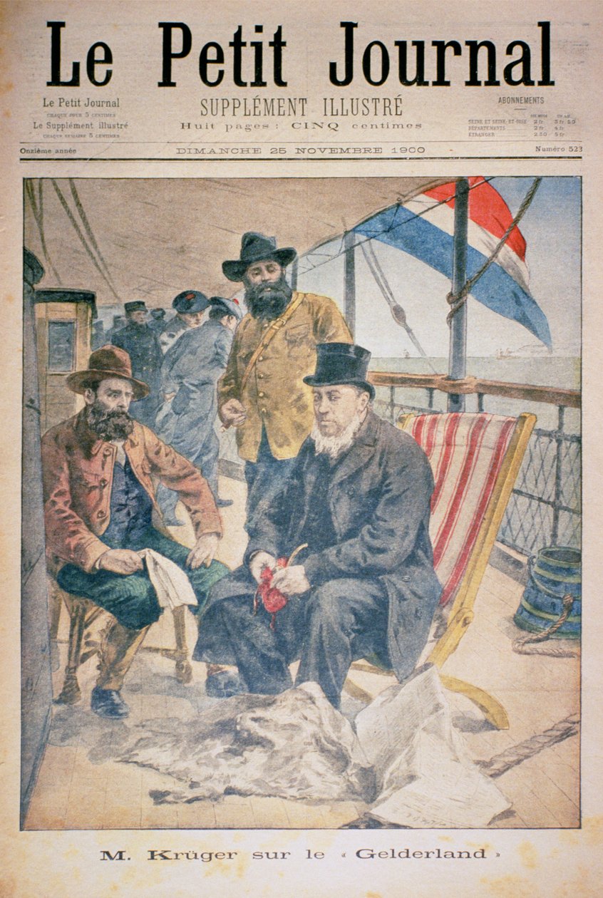 Mr Kruger on the Gelderland, forside av Le Petit Journal, 25. november 1900 av French School