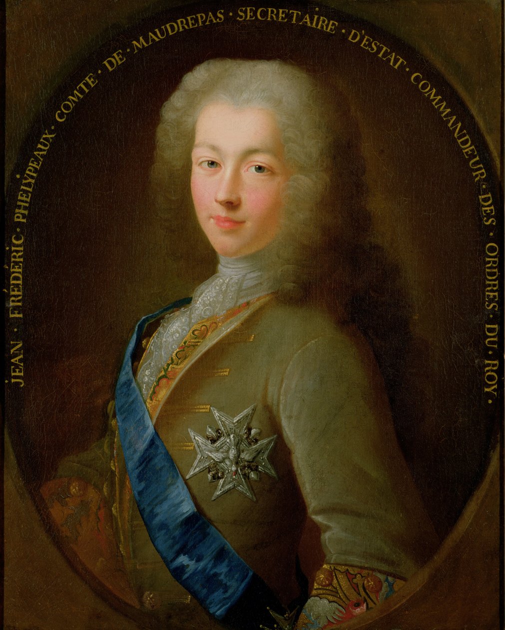 Portrett av Jean Frederic Phelypeaux (1701-81) greve av Maurepas av French School