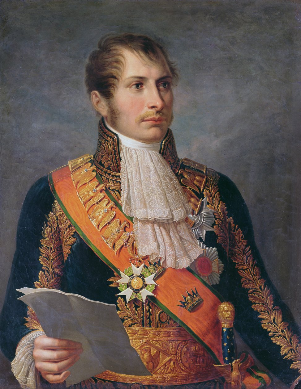 Portrett av prins Eugene de Beauharnais (1781-1824) visekonge av Italia og hertug av Leuchtenberg, ca. 1804 av French School
