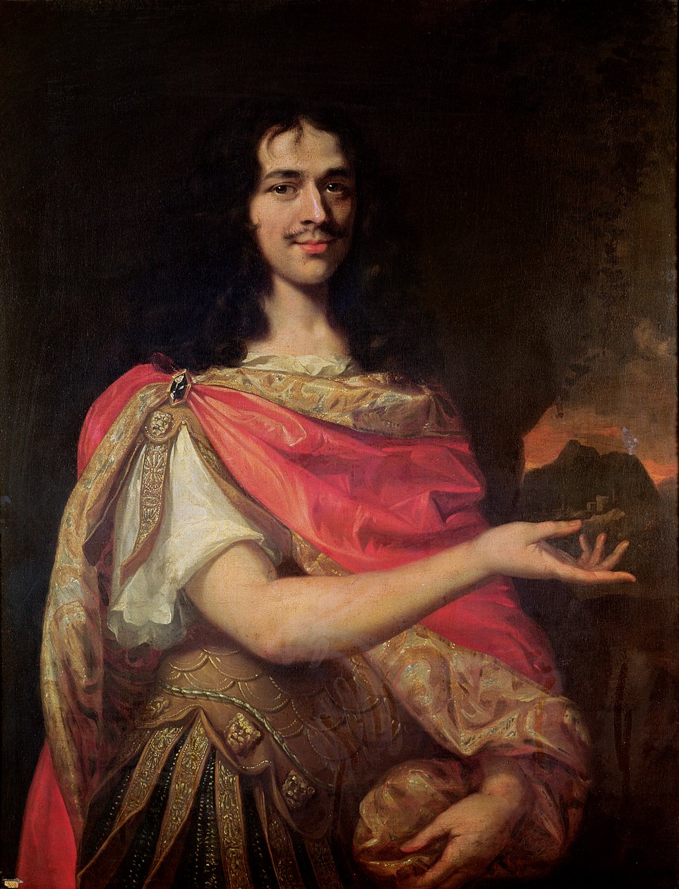 Portrett antas å være Moliere (1622-73) av French School