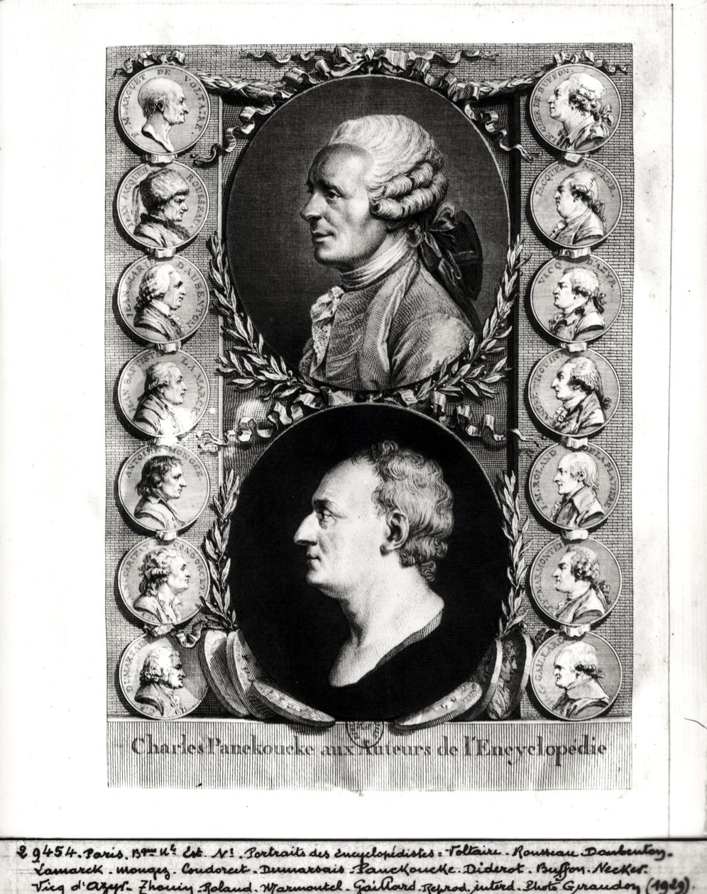Portretter av encyklopedistene Jean Le Rond d