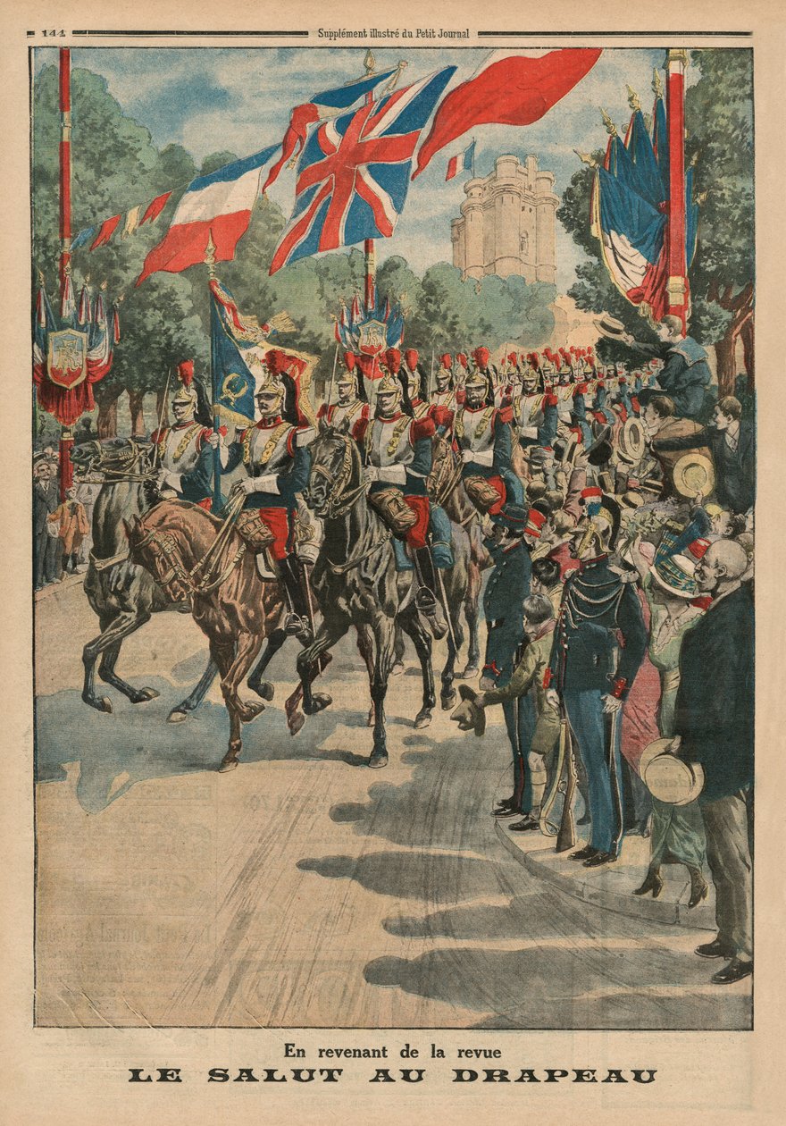 Saluting the colors, baksideillustrasjon fra 