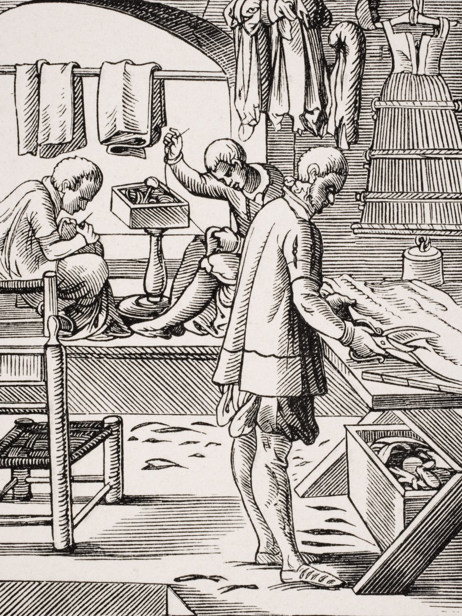 Skredder, reproduksjon av et tresnitt av Jost Amman (1539-91) fra 
