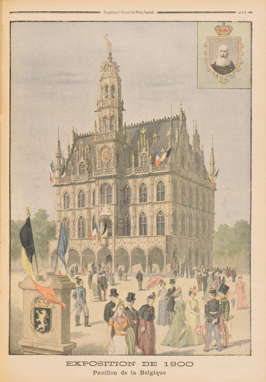 Den belgiske paviljongen på verdensutstillingen i 1900, Paris, illustrasjon fra 