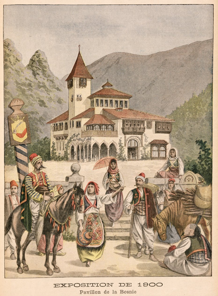 Den bosniske paviljongen på verdensutstillingen i 1900, Paris, illustrasjon fra 