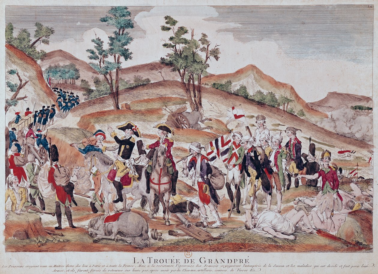 The Breach of Grandpre, oktober 1792 av French School