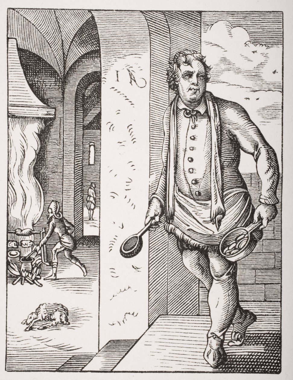 The Cook, etter en gravering fra 1500-tallet av Jost Amman (1539-91) fra 