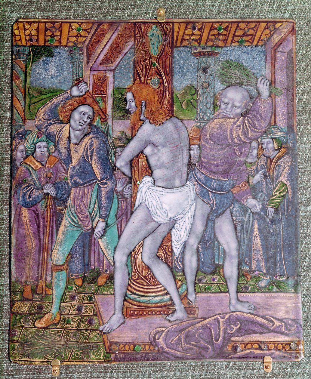 The Flagellation of Christ, av Jean I. Penicaud (ca. 1500-1530), ca. 1510 (Limoges emalje) av French School