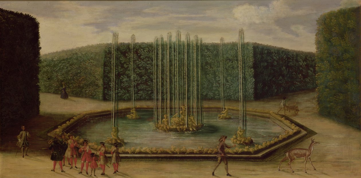 Bacchus-fontenen i Versailles av French School