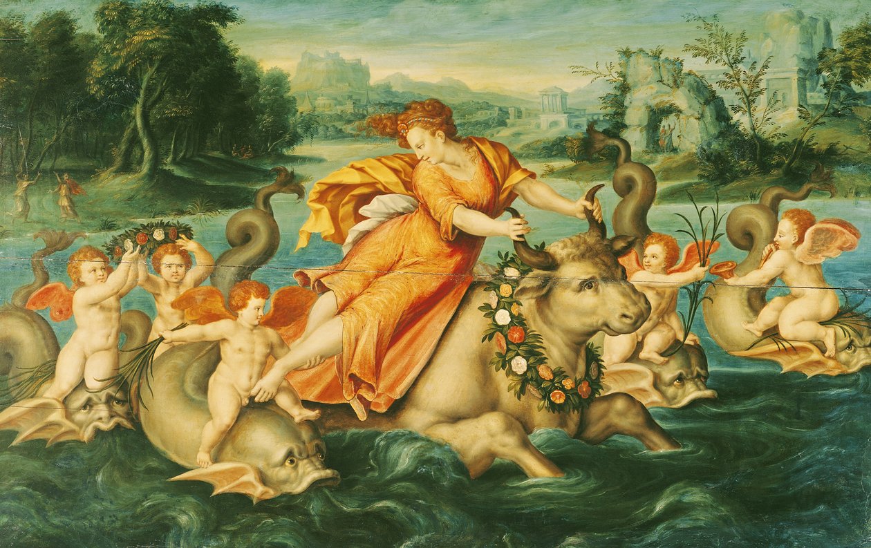 The Rape of Europa (panel) av Jean the Elder Cousin