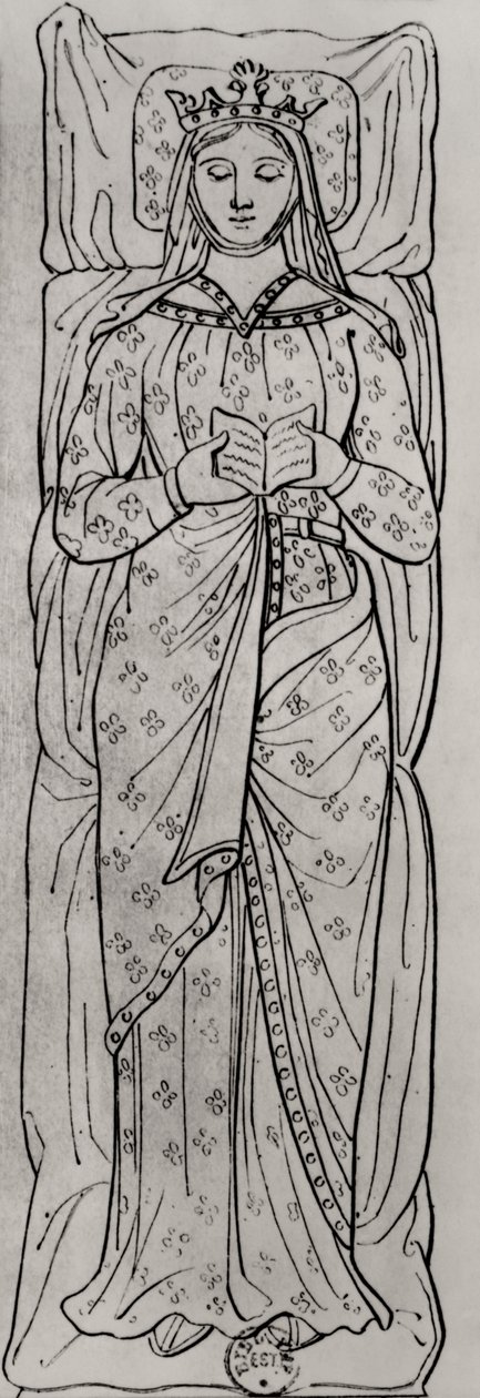 The Recumbant Eleanor of Aquitaine (ca. 1122-1204) (detalj av 158139) av French School