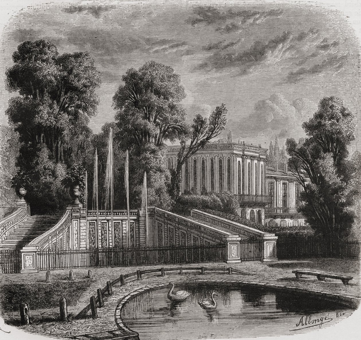 Trianon i Versailles av French School